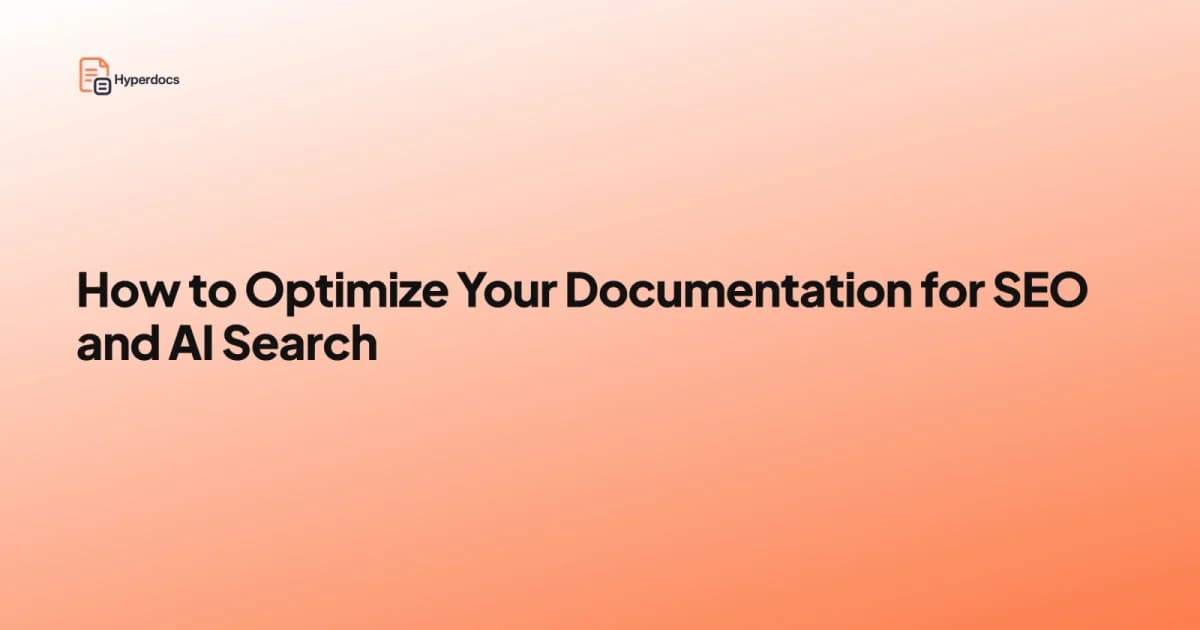 How to Optimize Your Documentation for SEO and AI Search