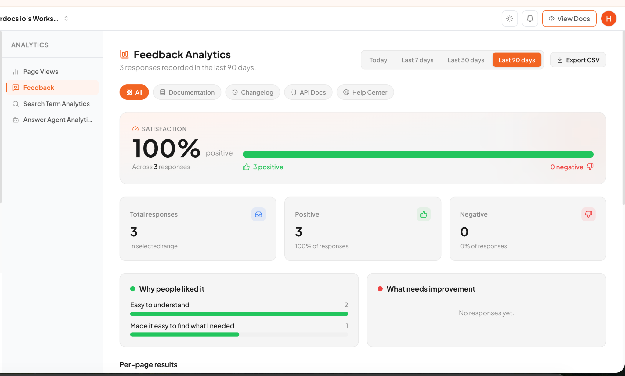 Hyperdocs article feedback analytics and reader satisfaction