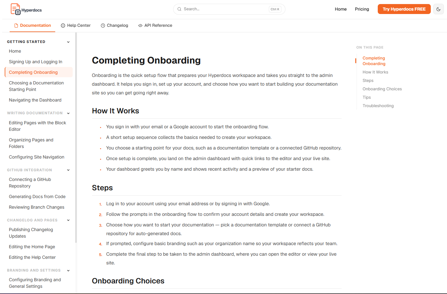 Product Documentation Site